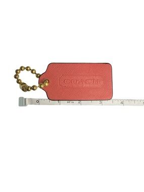 Coach Red Saffiano Crossgrain Leather XL Oversized Replacement Hangtag 3.5"